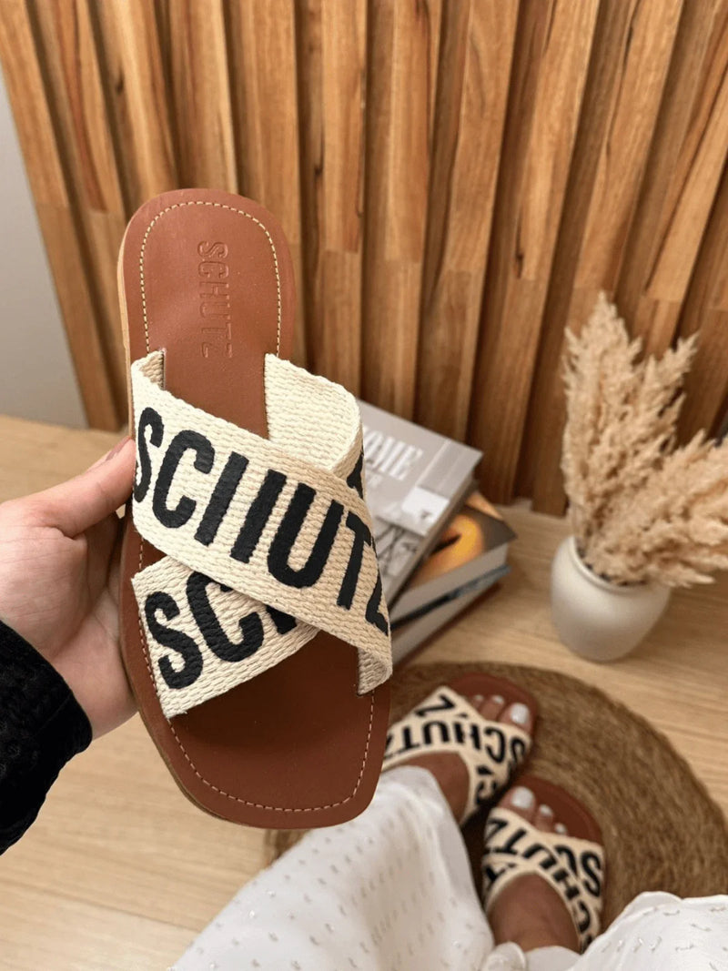 Sandália Feminina Flat X Clássica Rasteira Verão Macia Leve Estilosa  Rasteirinha Casual Dia a Dia Confortável