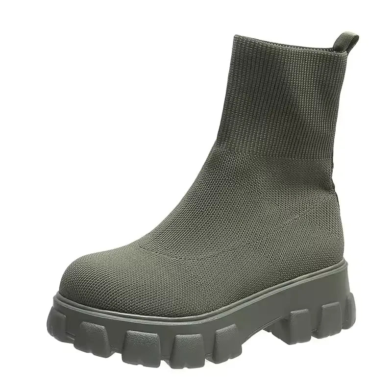 Bota Estilo Tratorada Feminina – Alta, Moderna e Flexível
