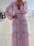 Vestido Longo com Renda Delicada - Ideal para Festas e Ocasiões Especiais