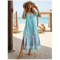 Vestido Longo Feminino de Praia Floral