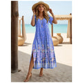 Vestido Longo Feminino de Praia Floral