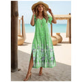 Vestido Longo Feminino de Praia Floral