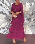 Vestido Longo com Bordas Delicadas - Ésme