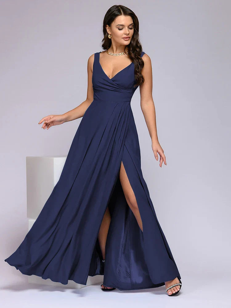 Vestido Longo Beatriz com Saia Fluida | Perfeito para Festas e Casamentos