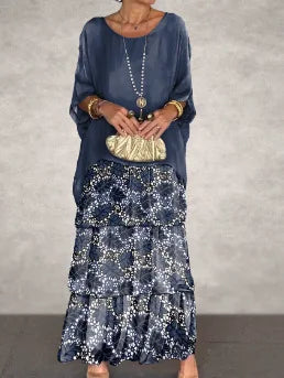 Vestido Longo com Bordas Delicadas - Ésme