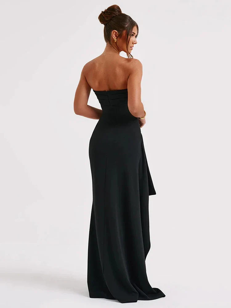 Vestido Longo Tomara que Caia com Fenda Alta Feminino