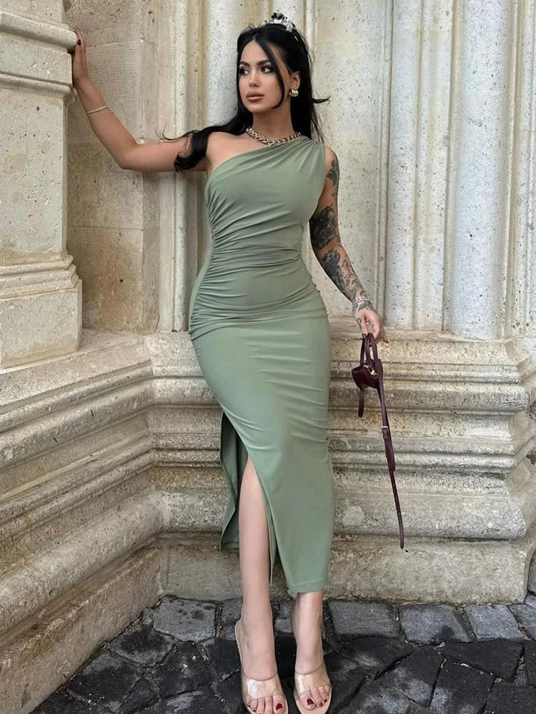 Vestido Midi Elegante Feminino Lindsey