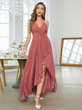 Vestido Longo Casual Feminino com Decote Transpassado e Saia Assimétrica