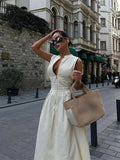 Vestido Longo Elegante Feminino Sem Mangas