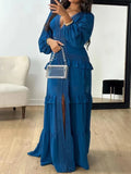 Vestido Longo com Renda Delicada - Ideal para Festas e Ocasiões Especiais